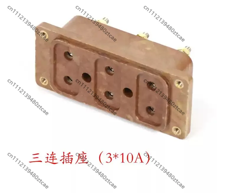 3 Gang 10A Bakelite Socket Triple Power Outlet For Stage Lighting Dimmer Box Straight Box