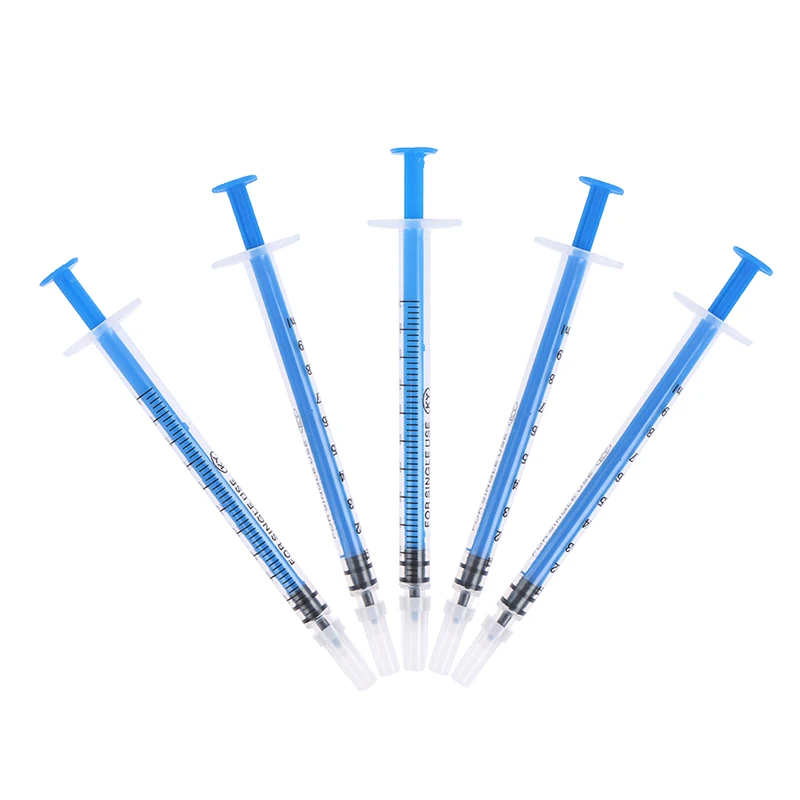 10pcs 1ml Plastic Hydroponics Analyze Disposable Measuring Nutrient Syringe For Glue Applicator High Quality