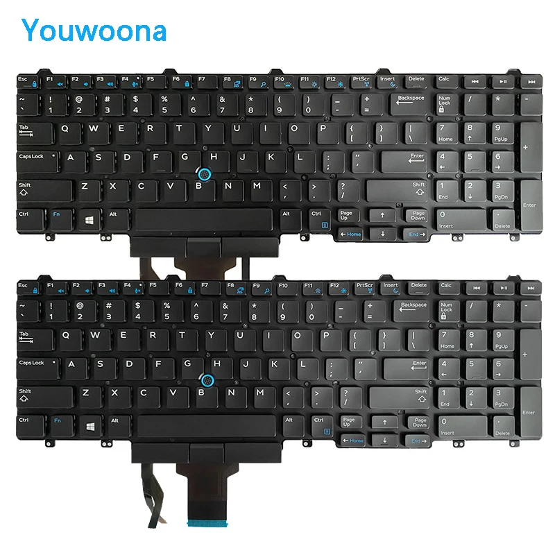 Novo teclado original para laptop dell e5550 precisão 3510 3520 3530 m3510 7510 7710 m7720 m7520 e5570