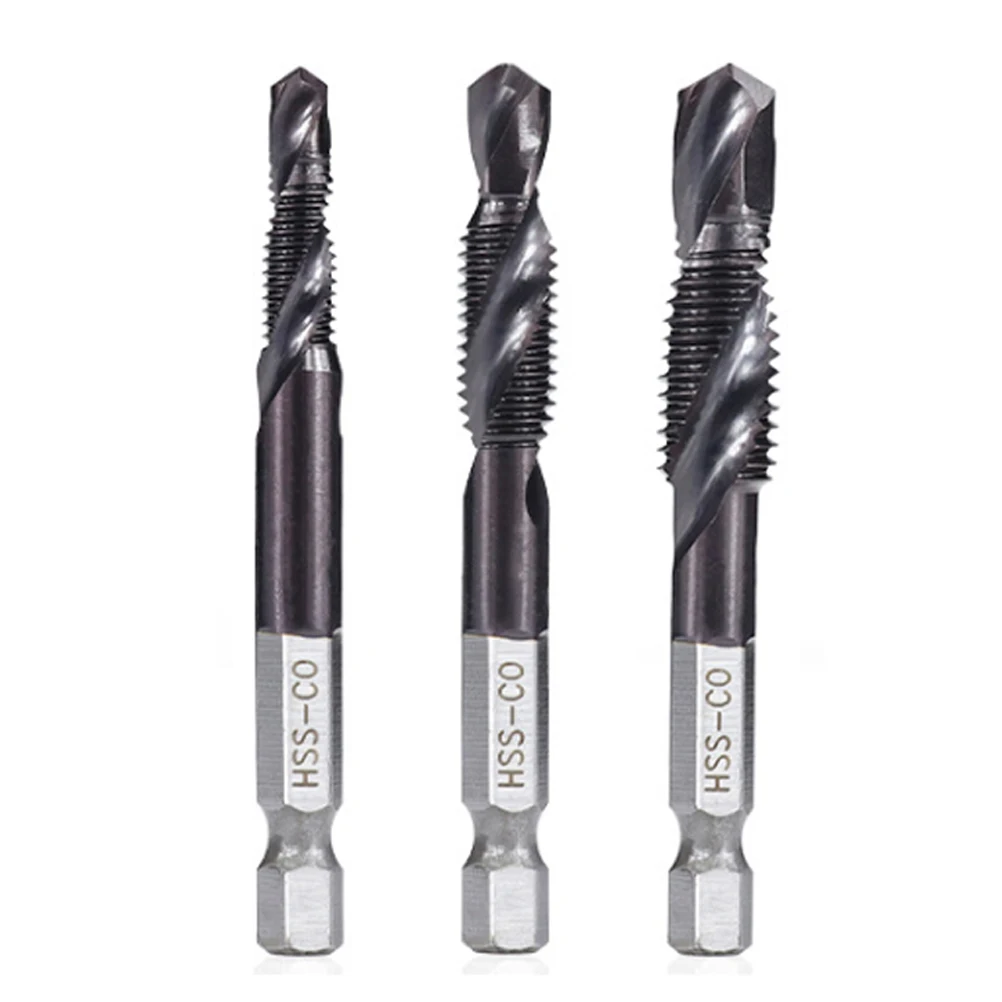 

6pcs High Speed Steel Spiral Drill Bits Electric Accessories Bore Black Colorful Hexagon Stem Compatible Machines Hard Objects