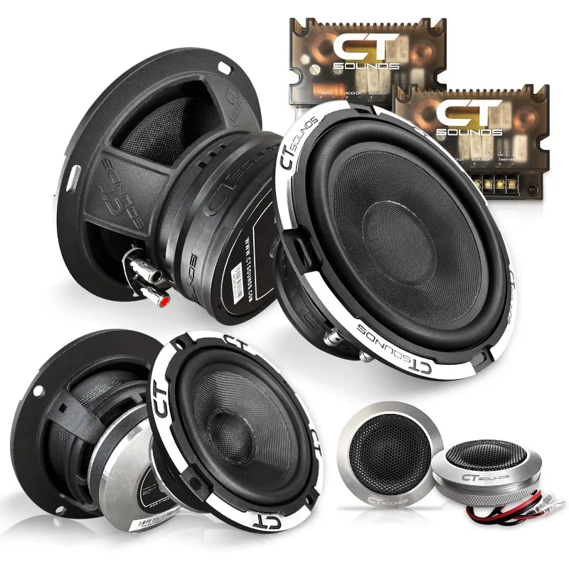 Meso 6.5” 500 Watt 3-Way Premium Component Car Speaker Set