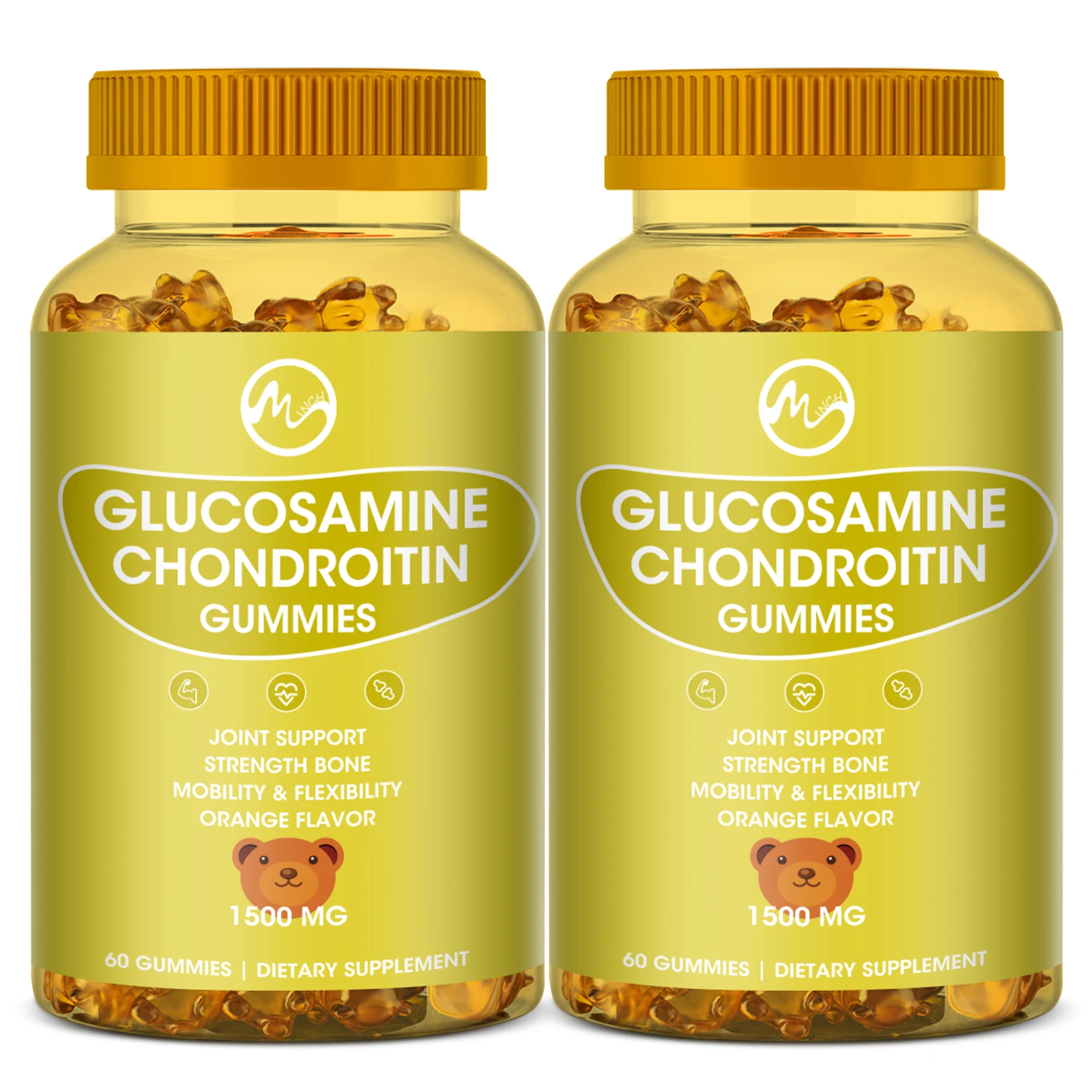 Glucosamine Chondroitin Gummies For Joint Support & Health Complex With Additional Msm Collagen Peptides For Hair, Skin & Nails