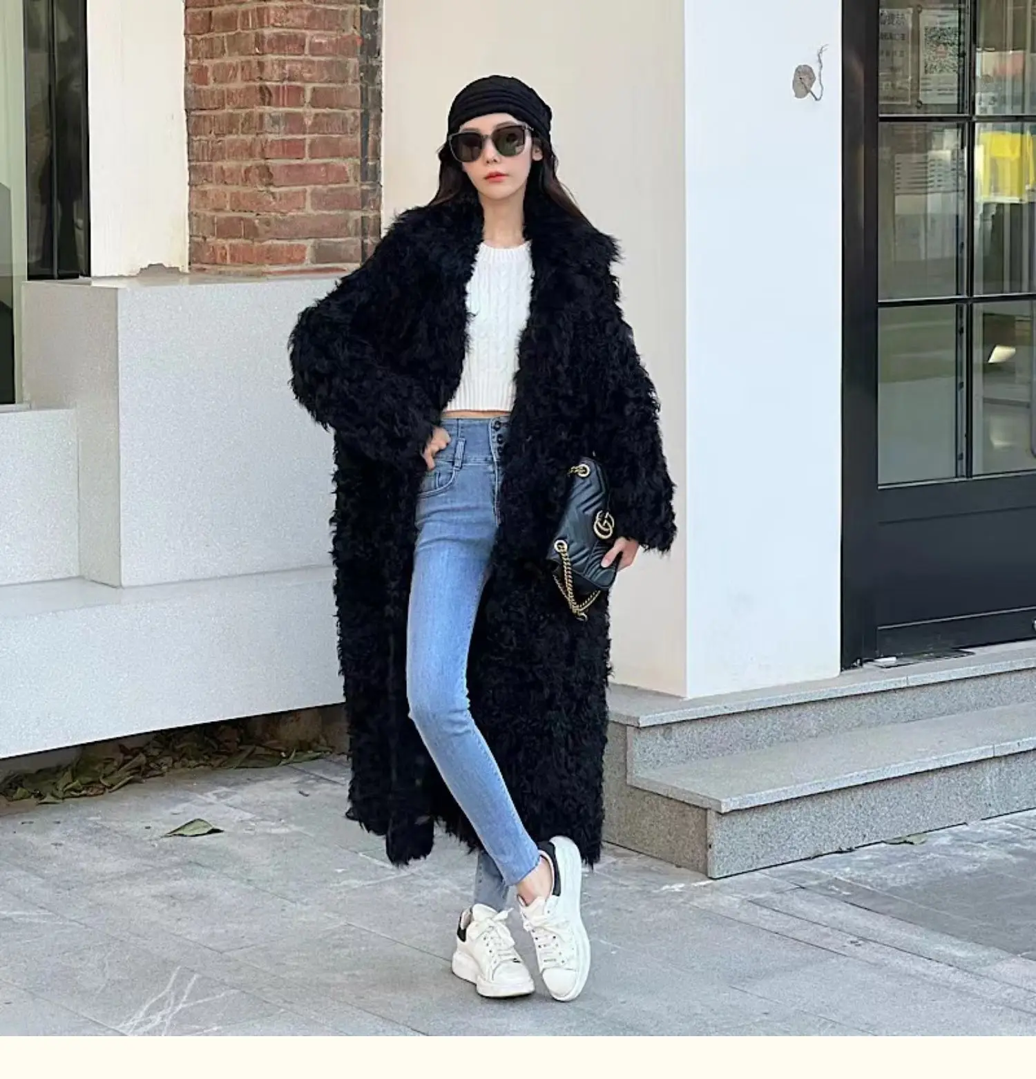 Hot Sales2023 Teddy Bear Version Premium Streetwear Autumn And Winter New High-End Lamb Curly Long Fur Integrated  Female Jacket