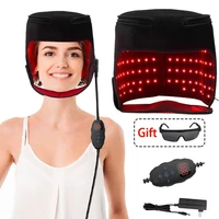 Gorro de terapia de luz roja LED para el crecimiento del cabello, gorro de crecimiento del cabello con luz roja y infrarroja para la pérdida de cabello, gorro de cuidado de crecimiento rápido del cabello