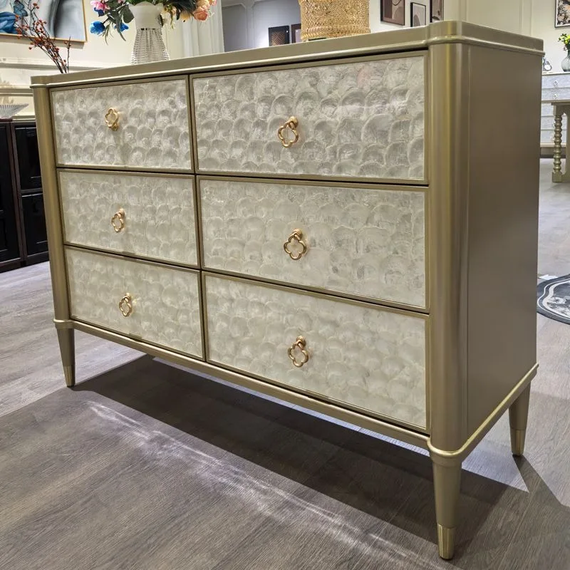 American shell living room storage bedroom entrance modern senior master bedroom Italian light luxury solid wood storage