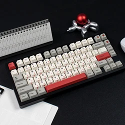 144 keys PBT Retro Keycaps Dye Sublimation Cherry profile Keycap set Top/Side Engraved keycaps For MX Mechanical Keyboard 84/96