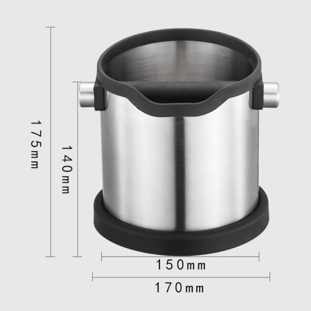 

Espresso Grinds Waste Container Coffee Stainless Steel Bin Large Capacity Removable Bar Easy Clean Anti Slip Suitable