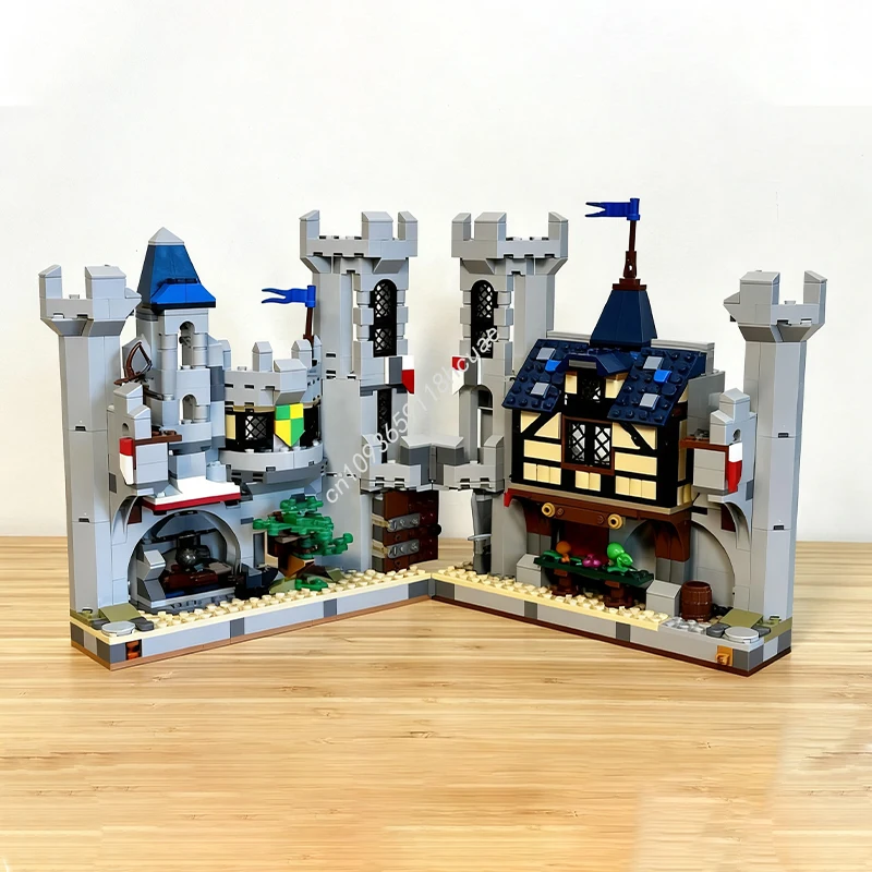 1052개 MOC 중세 마을 북 누크 모델 블록 DIY 공예 장난감 어린이 건축 블록 창의적인 크리스마스 선물