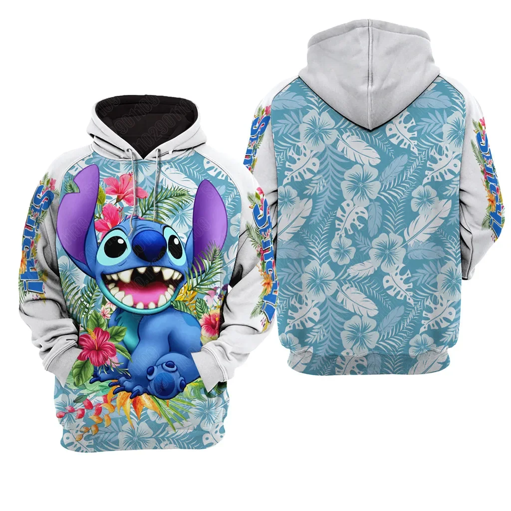 Disney Lilo & Stitch Men Women 3D Print High Quality Fleece Zipper Hoodies Pullover Tops Dropshipping