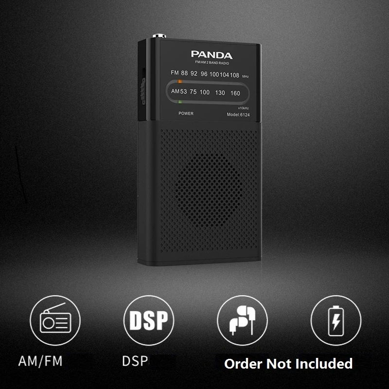 new Panda 6124 FM AM two-band mini portable radio Mini radio old man pocket semiconductor mini micro FM radio