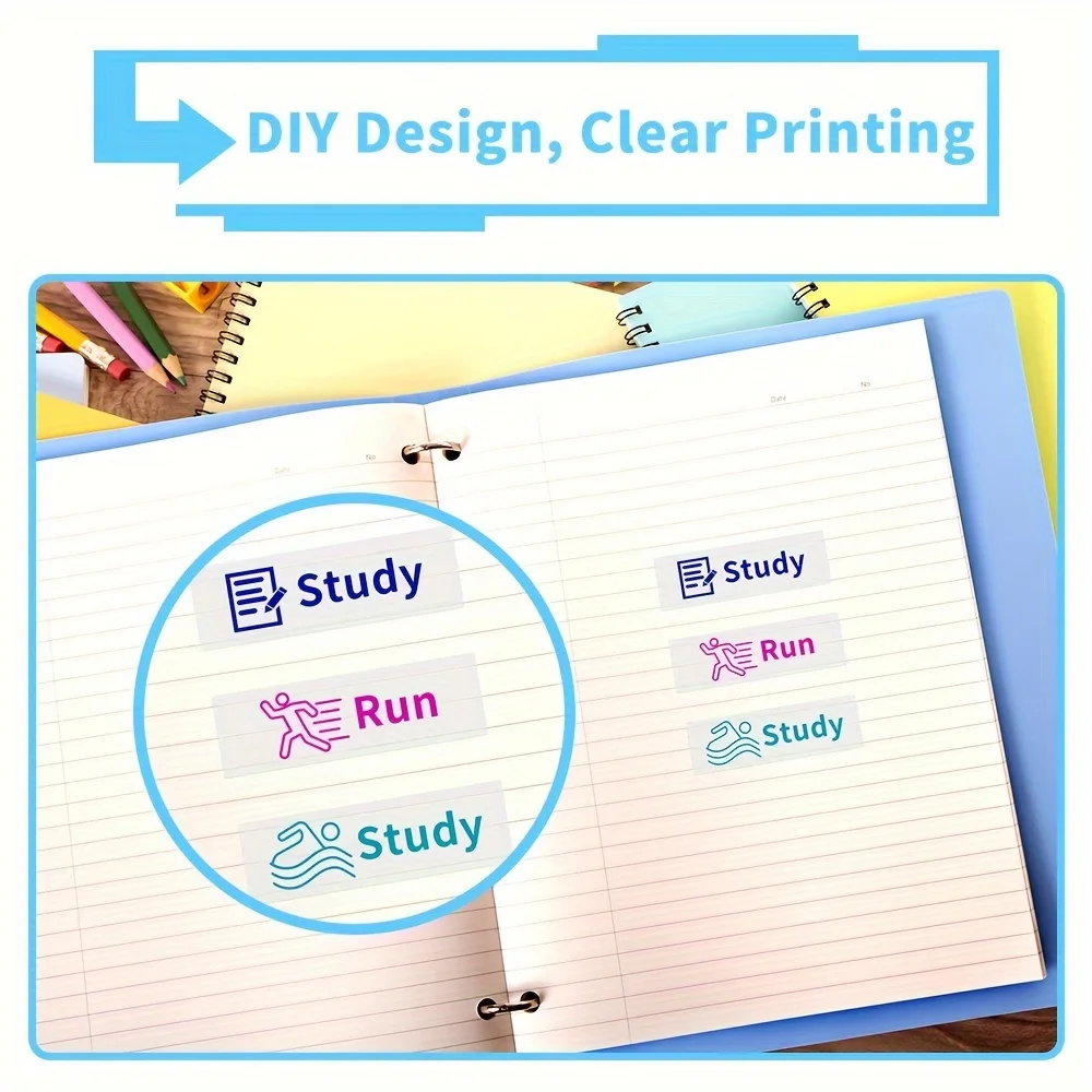 3 قطع لفات ملصقات ملونة شفافة - تناسب D30/D30S/D35/Q30/Q30S/Q31/Q32 عيد الميلاد، السعر/المنتج/الملف/منظمة ملصقات الهدايا