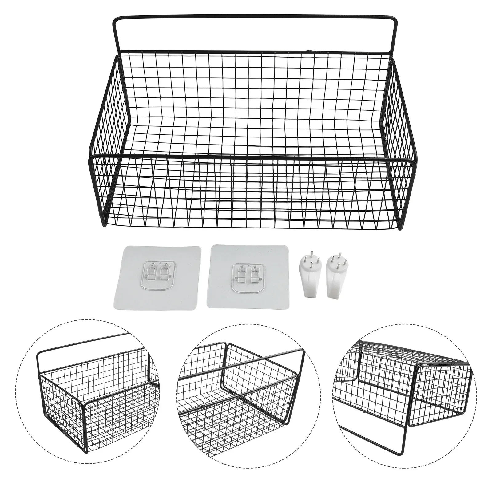 Kitchen Storage Basket Bathroom Soap Shelf Free Punching Wall Hanging Drain Rack Barbed Wire Storage Holder Accessories