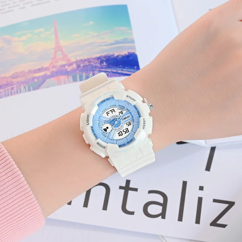 Dirui Electronic WatchinsWaterproof Sport Watch Digital Watch Mechanical Pointer Luminous Children Student