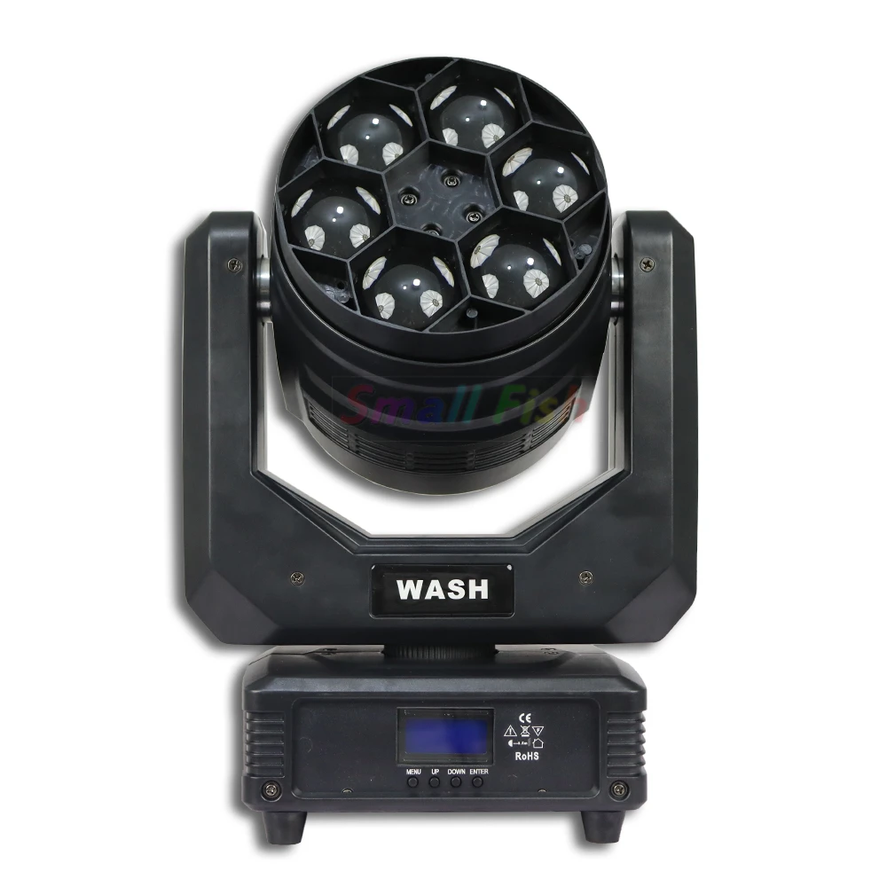 Imagem -02 - Mini Bee Eye Led Iluminação Cénica Moving Head Beam Zoom Wash Effect dj Disco Dance Lamp Decoração do Partido Dmx512 6x40w Rgbw