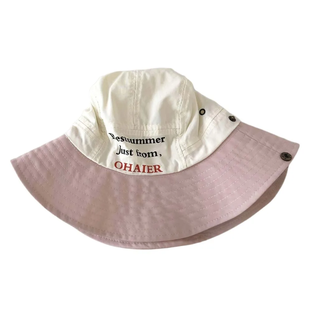 

Korean Style Candy Color Bucket Cap Breathable Comfortable Summer Kid Sun Hat Windproof Rope Soft Quick-dry Fisherman Hat Daily