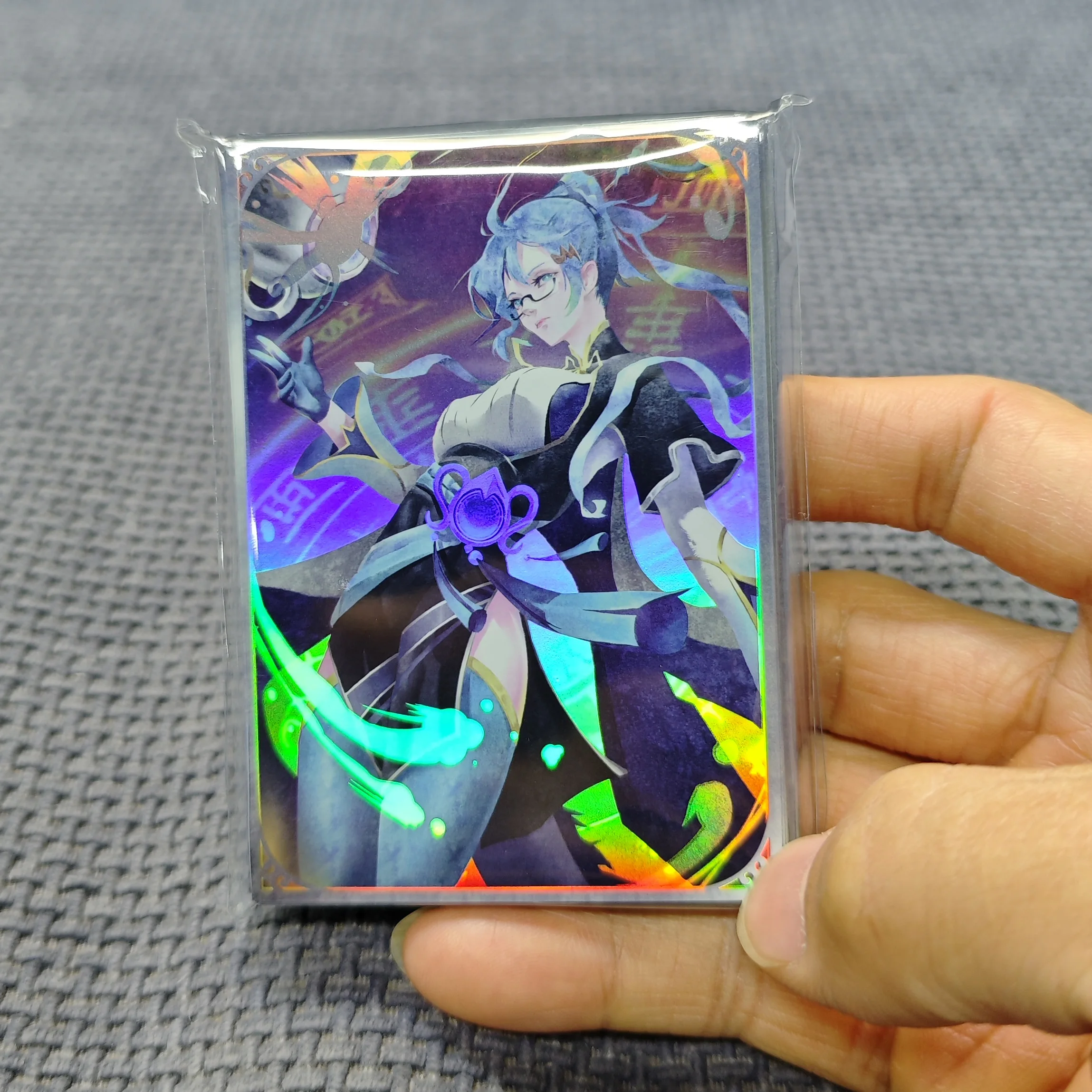 50PCS Original DIY Yugioh Dragon Tale Fymena Card Sleeves Yu-Gi-Oh! OCG Trading Card Shine Protective Case Cover