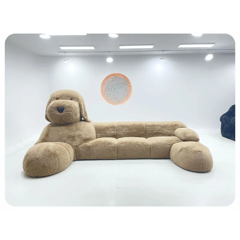 Animal sofa living room two-dimensional sofa size apartment fabric plush sofa