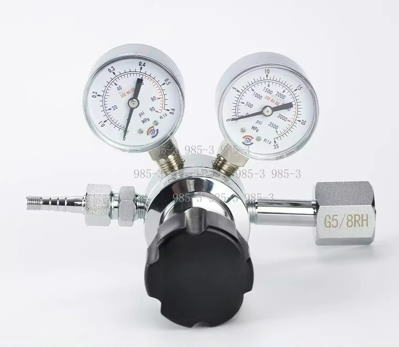 Pure Copper Pressure Reducing Valve, Double Stage Pressure Reducer, Multifunctional Gas Regulator for Various Industrial Gases