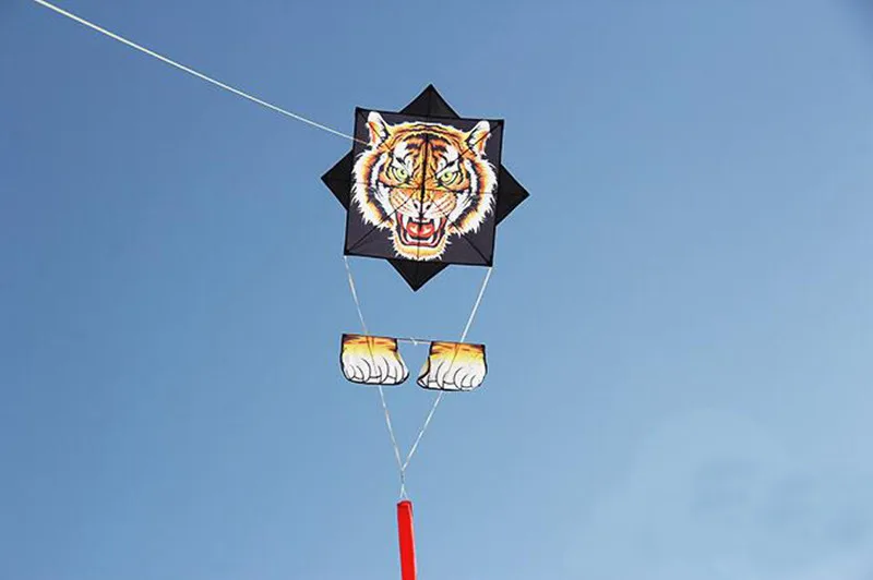 Frete grátis fofoca tigre pipa brinquedos ao ar livre paraquedas pipas jogos infláveis pipa surf ar salto pipa para crianças carretel de pipa