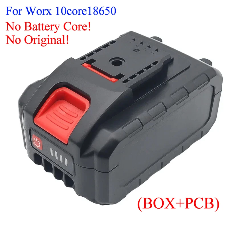 10core 18650 Lithium Battery Case Box Charging Protection Circuit Board PCB For Worx 20V WA3572 WA3590 WA3550 WA3551 Housings