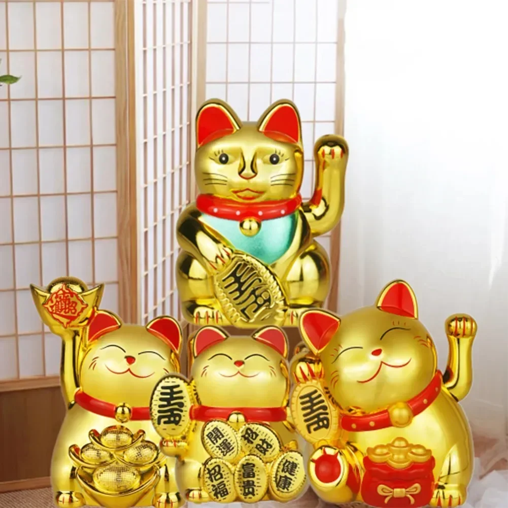 Decoración de gato de la suerte chino de 2 pulgadas, gato de la suerte, zanahoria eléctrica, cajero de gato de la suerte, nueva tienda, regalo de apertura para buena suerte, adorno para el hogar y el coche