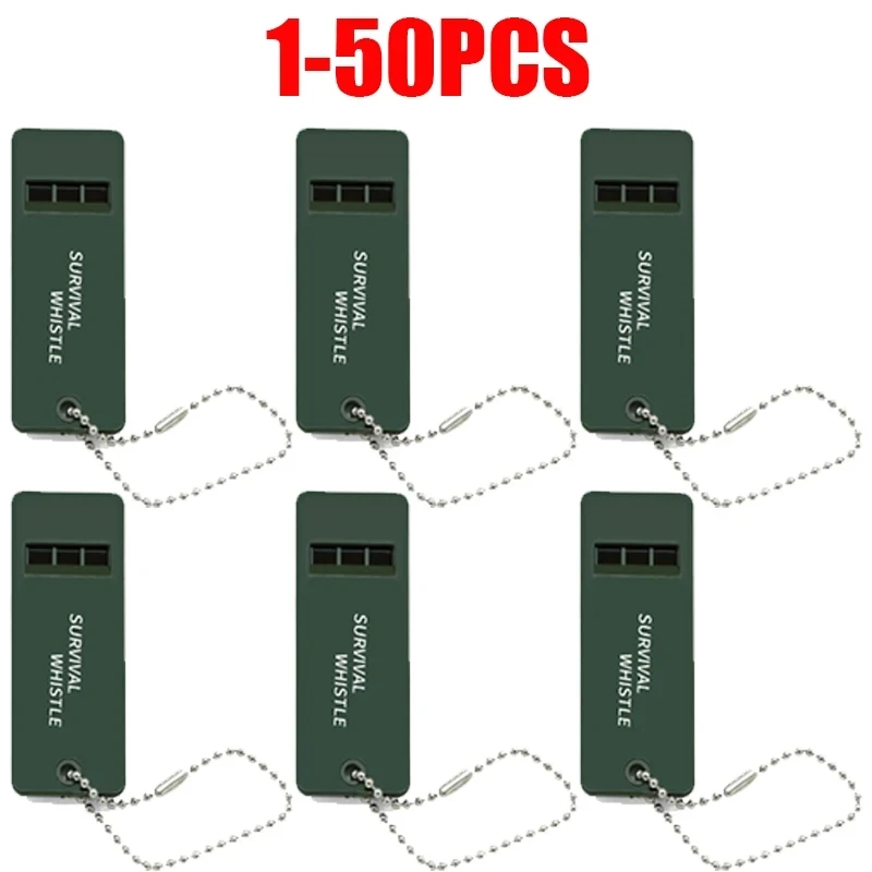 

1-50 шт. свисток с высоким децибелом, свисток для выживания, брелок для судей, кемпинга, пешего туризма, уличный аварийный свисток для выживания, инструменты для первой помощи