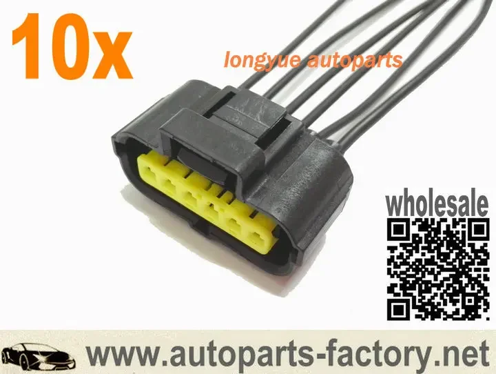 Longyue 10pcs 6 Way Fuel Pump Sending Connector Accessories For Ford Focus 00 02 03 04 12