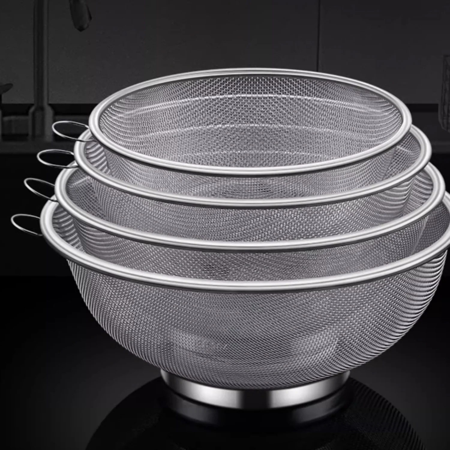 

304 Stainless Steel Kitchen Strainer Basket - Perfect For Washing Fruits, Vegetables & Rice | Durable Draining Colander