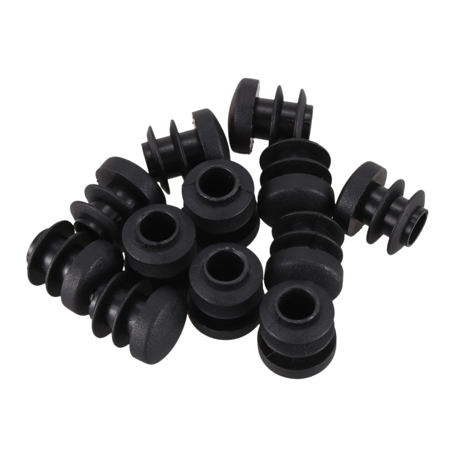 A04I Chair Table Legs Plug 14mm Diameter Round Plastic Cover Thread Inserted Tube 12 PCS