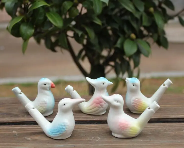 200pcs Water Bird Whistle Clay Bird Ceramic Glazed Bird Whistle-peacock Birds Wholesale New Arrival Dropship