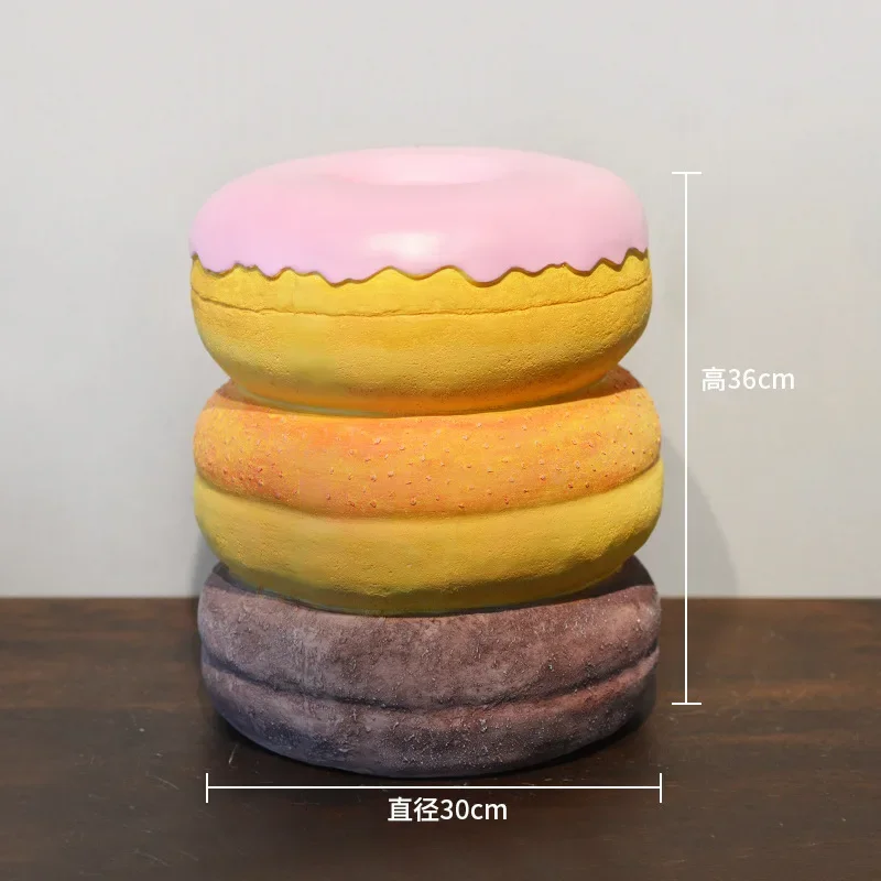 

Cute Stool Creative Macaron Donut Bitcoin Model Shoe Changing Stool Interior Furniture Home Decoration Dropshipping MOOJOU