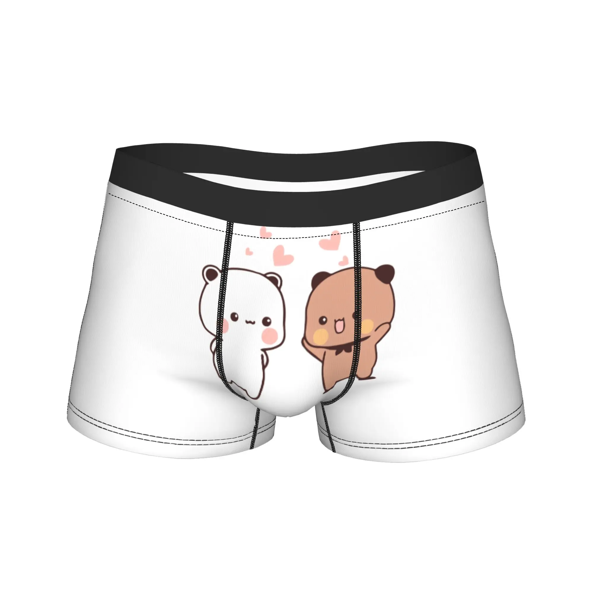 

Боксеры Bubu Dudu Bear and Panda, нижнее белье, качественные мужские эластичные трусы на заказ, трусики больших размеров «сделай сам»