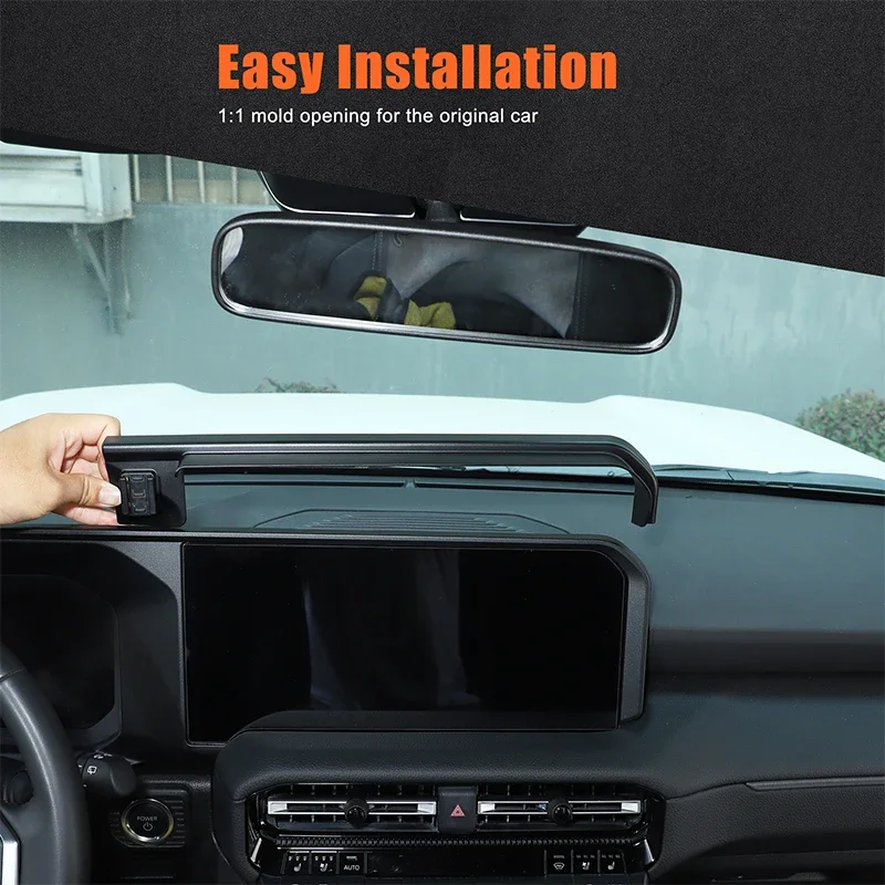 

For Toyota Land Cruiser Prado 250 LC250 2024-2025 ABS Black Car GPS Navigation Screen Sun Visor Interior Car Accessories