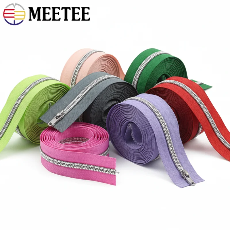 

5/10/20M 5# Color Nylon Zipper for Jacket Luggage Replace Zippers Bag Handbags Closure Zips Repair Kits DIY Sewing Accessories