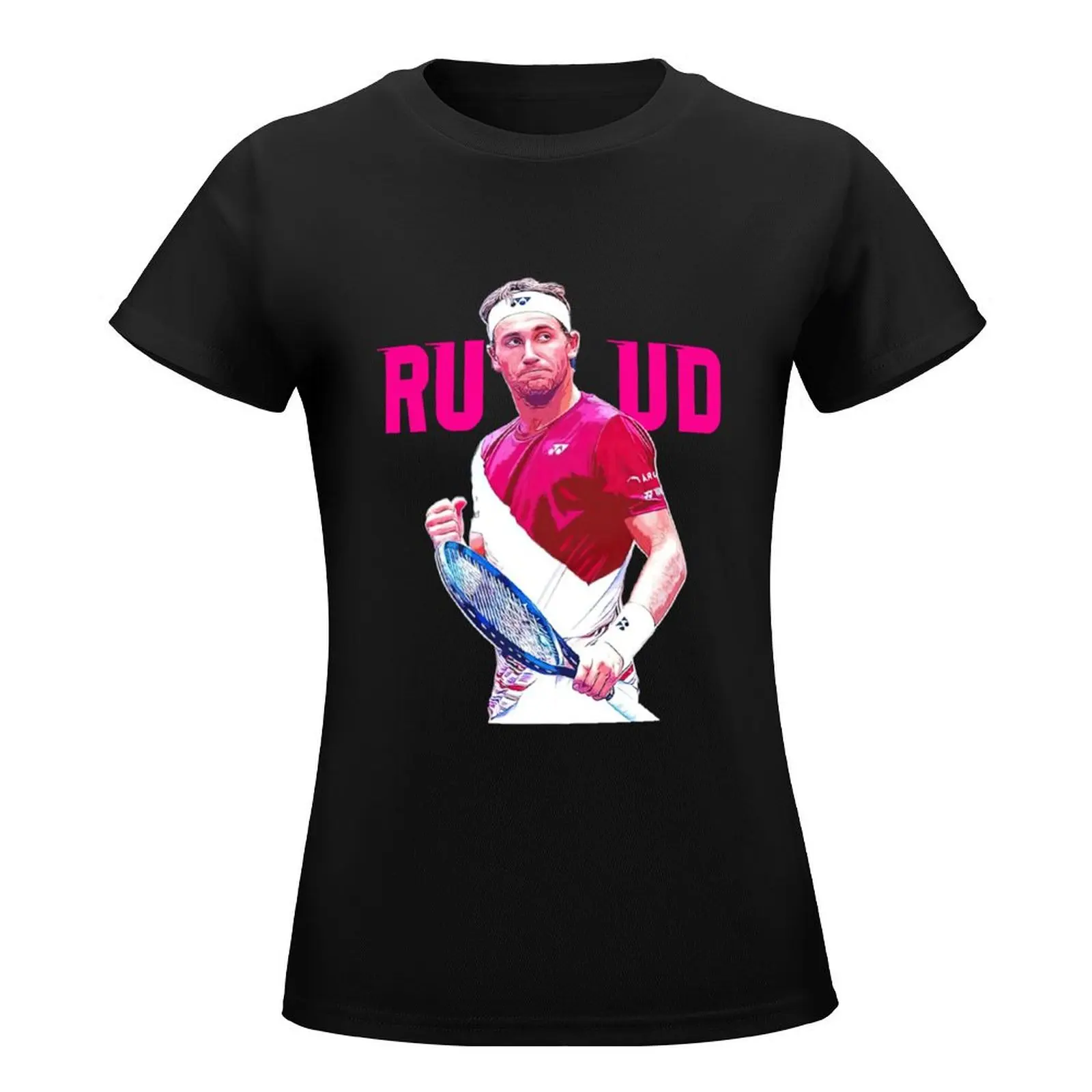 Casper Ruud rosa T-Shirt Sommer Top plus Größe Tops niedlichen Tops T-Shirt Kleid für Frauen Grafik