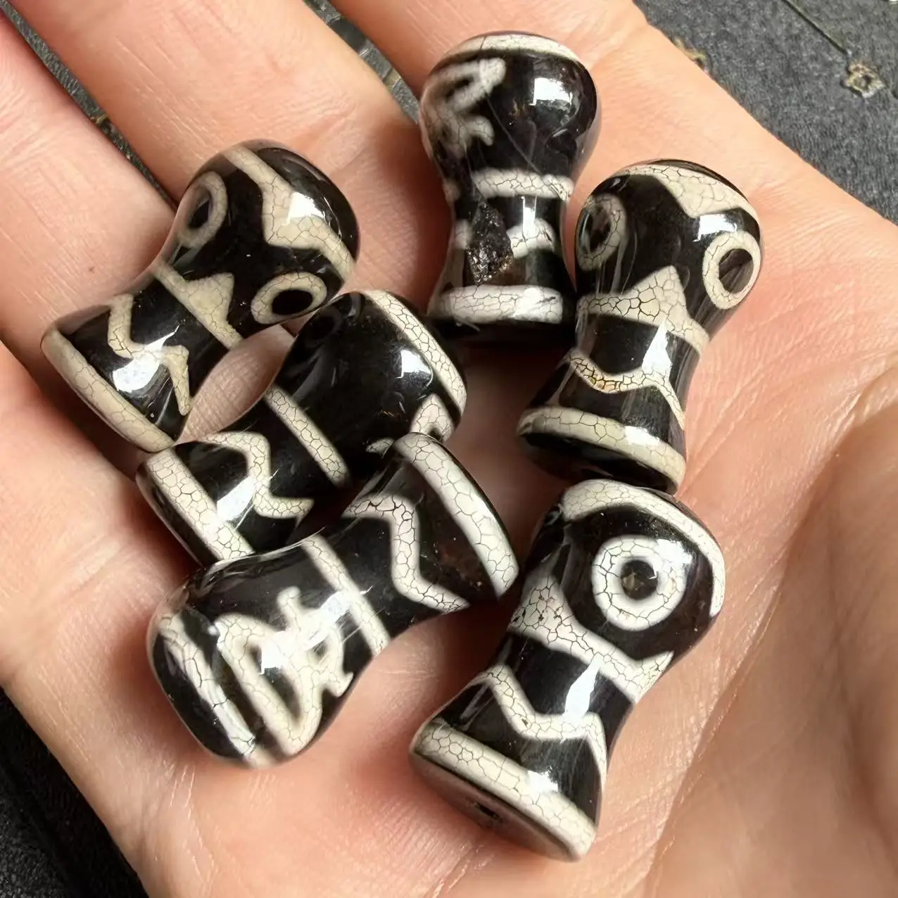20pcs/lot Different Totems Treasure  Vase Shape dzi beads  styles for accessories