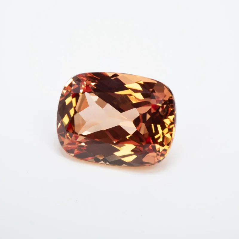 Lab Grown Sapphire Rectangular Cushion Shape Orange Color VVS1 Charms DIY Jewelry Making Material Selectable AGL Certificate