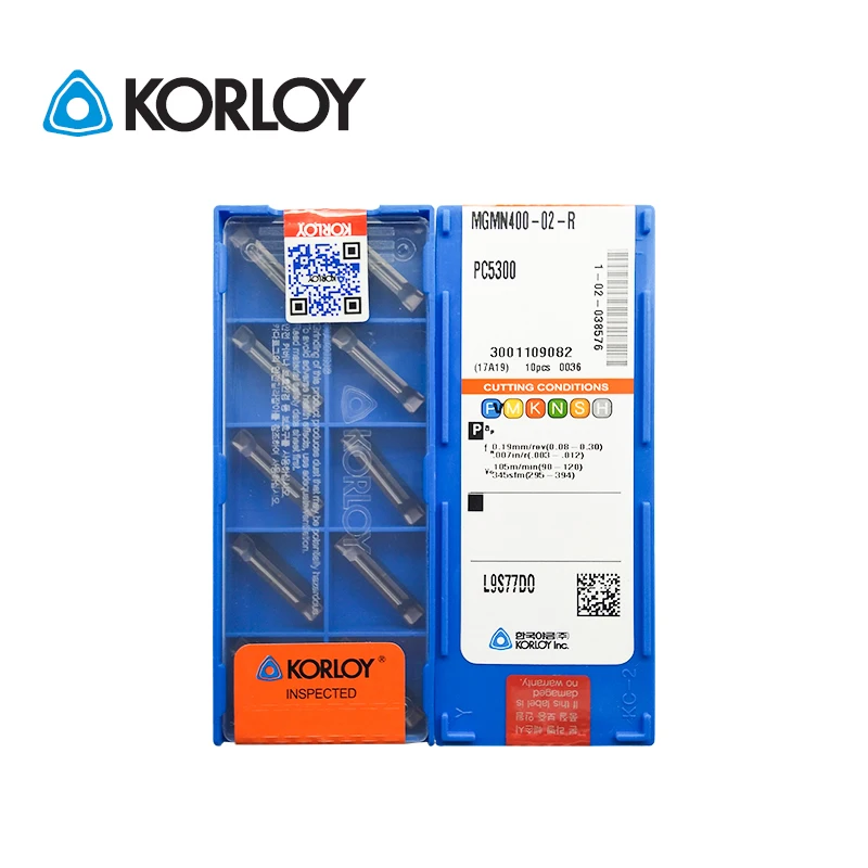 

10pcs KORLOY 100% Original MGMN400-02-R PC5300 02-L 04-R 04-L Rough Light Multi Grooving Face Grooving Carbide Turning Inserts