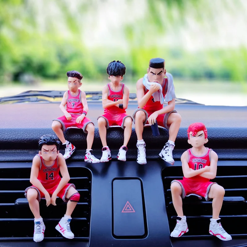 Car Telephone Number Plate Interior Anime Decoration SLAM DUNK Hanamichi Sakuragi Action Figure Ornament Auto Accessories Gifts