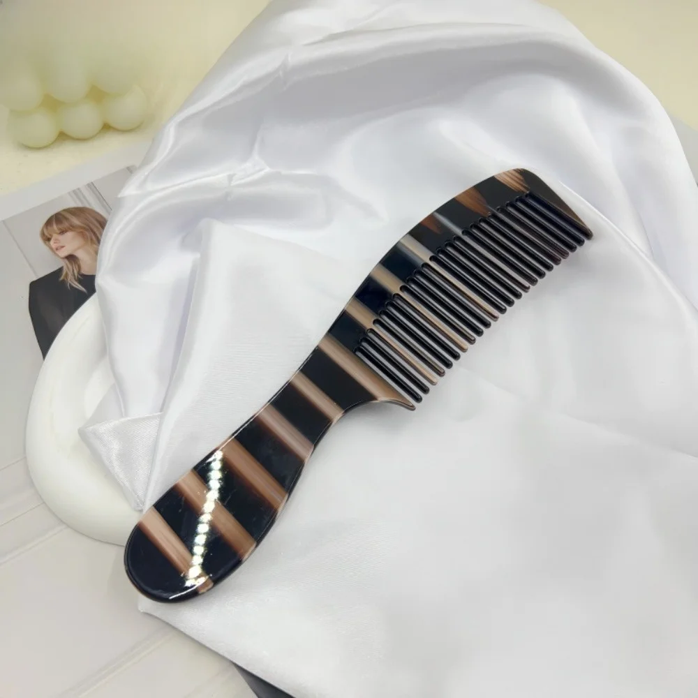 Ins Retro Leopard Print Acetate Comb Hair Accessories Hand-held Makeup Comb Anti Static Korean Style Hairdressing Combs Student
