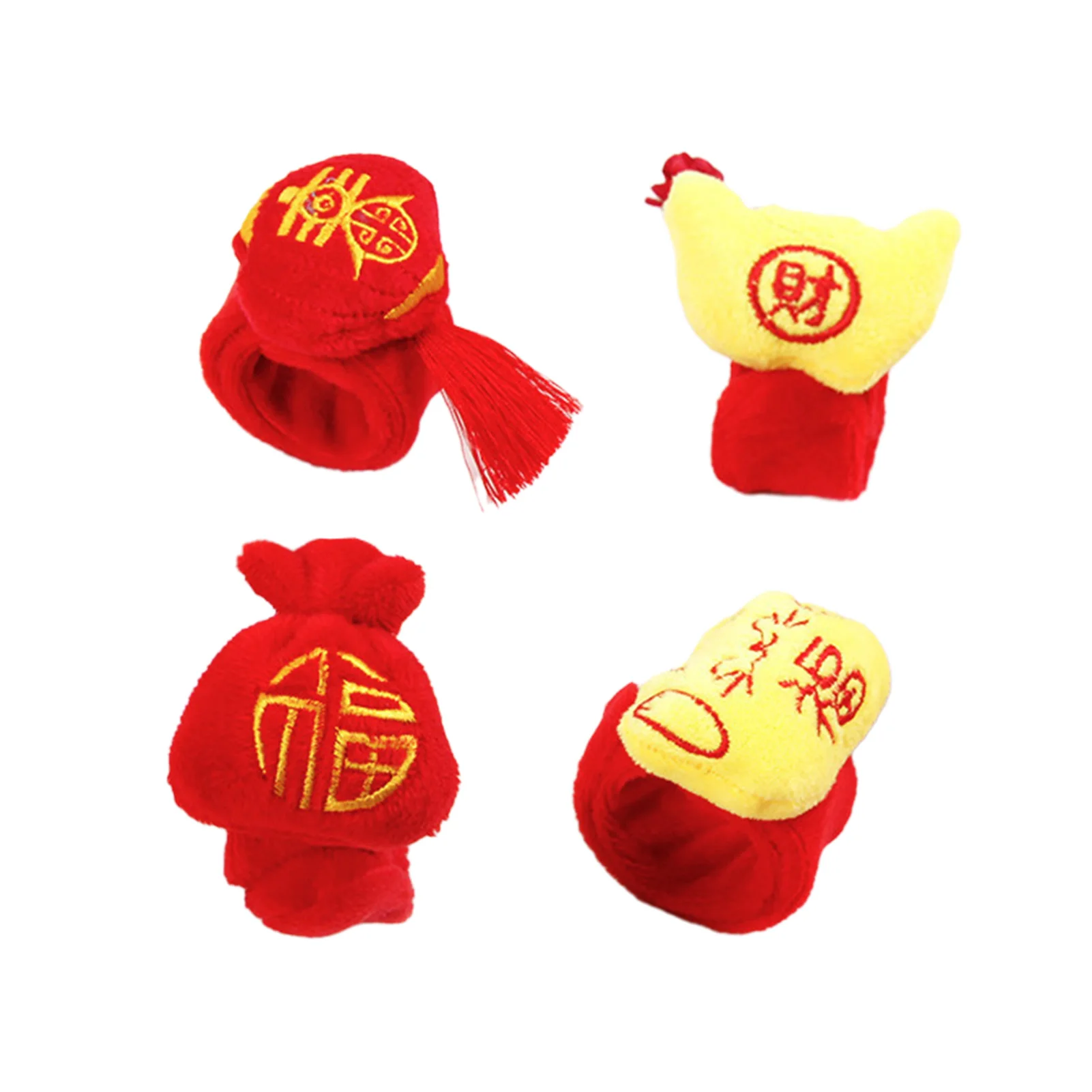 Cartoon New Year Snaps Bracelets Personalized Stuffed Rings Bracelets Gift For New Year