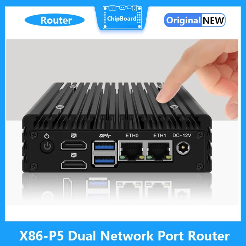 X86-P5 Roteador de rede dupla, minicomputador N100, 6W, suporte ao processador Intel Alder Lake-N