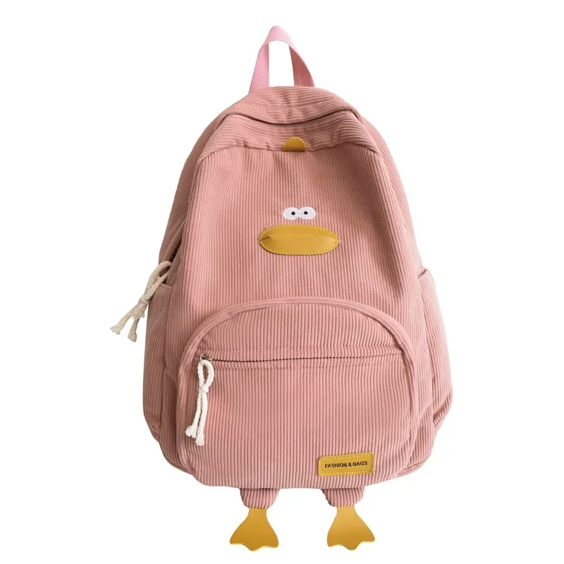 Cartable de dessin animé mignon coréen pour femmes, cartable fuuny pour filles, poussin de dessin animé Ins SR