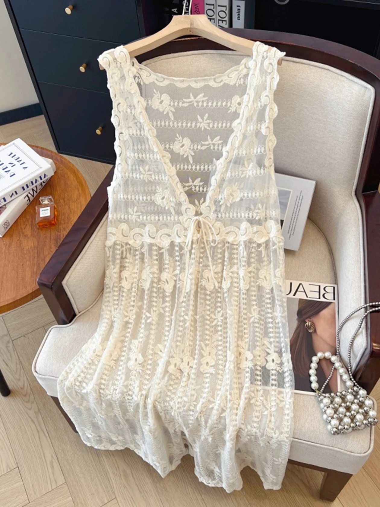 High-End Women's Vest Sweater Cardigan Outerwear Summer Mid-Length Sleeveless Jacket Guangzhou Thirteenth Factory Best Seller