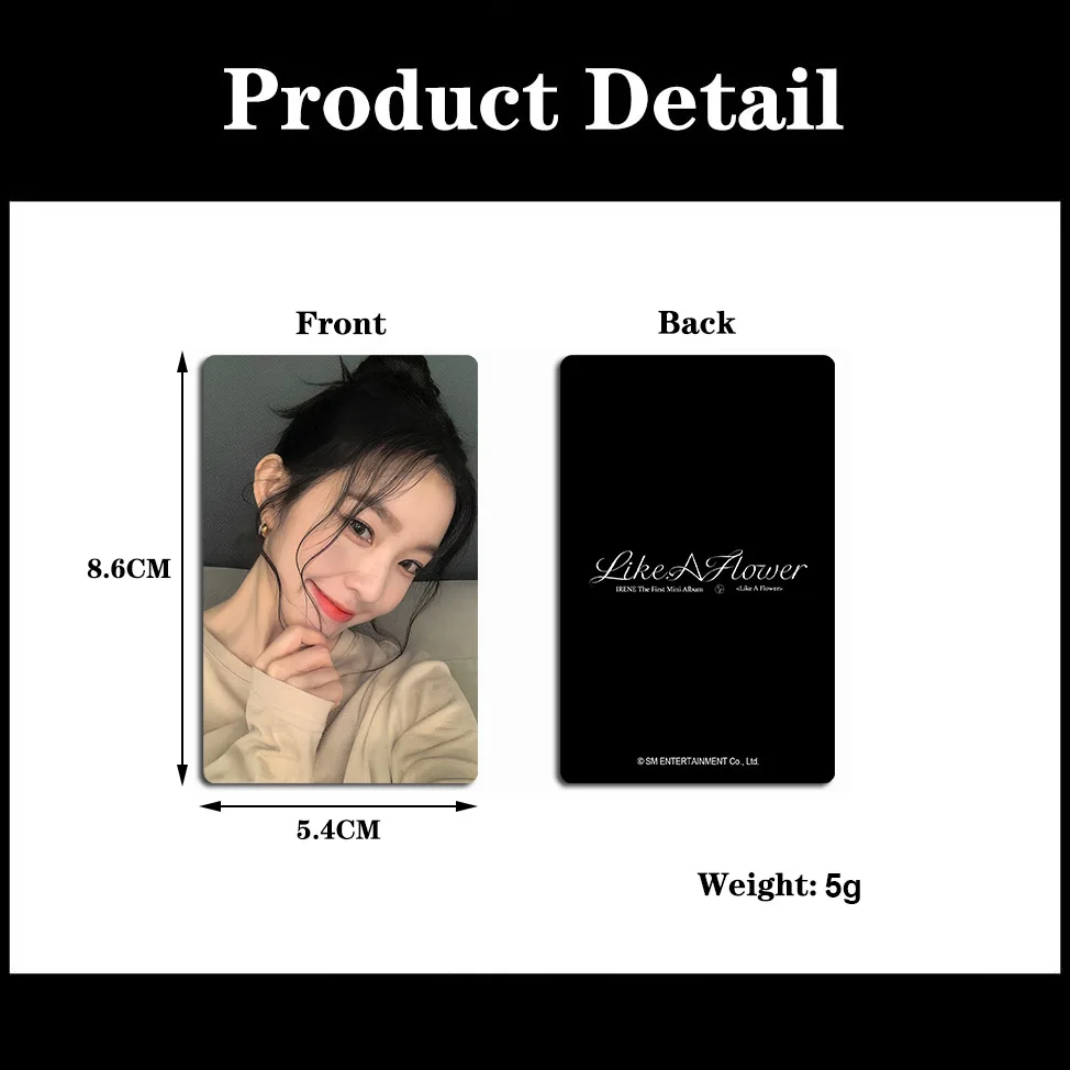 Kpop Idol Irene solo MIni Album Like A Flower Small Cards HD Printing LOMO Cards Fans Gifts Collection