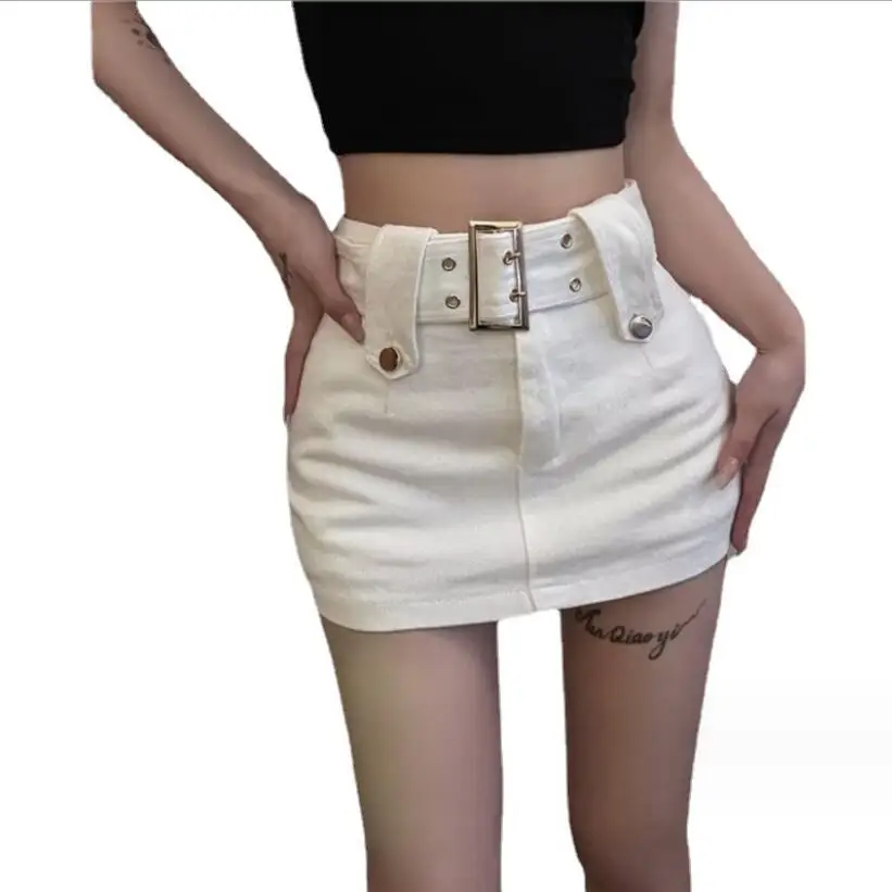 

Sexy Denim Skirt Woman Vintage High Waist 2023 New Fashion Culottes Solid Slim Streetwear Female Mini Jeans Skirts Casual p1068