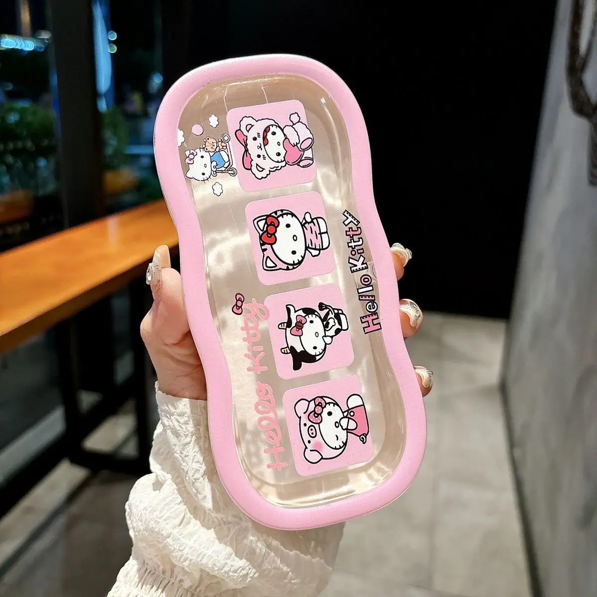 Kawaii Anime Hello Kitty Glasses Storage Box Cute Cartoon Cat Heart Sunglasses Protective Case Gifts Sanrio for Girls