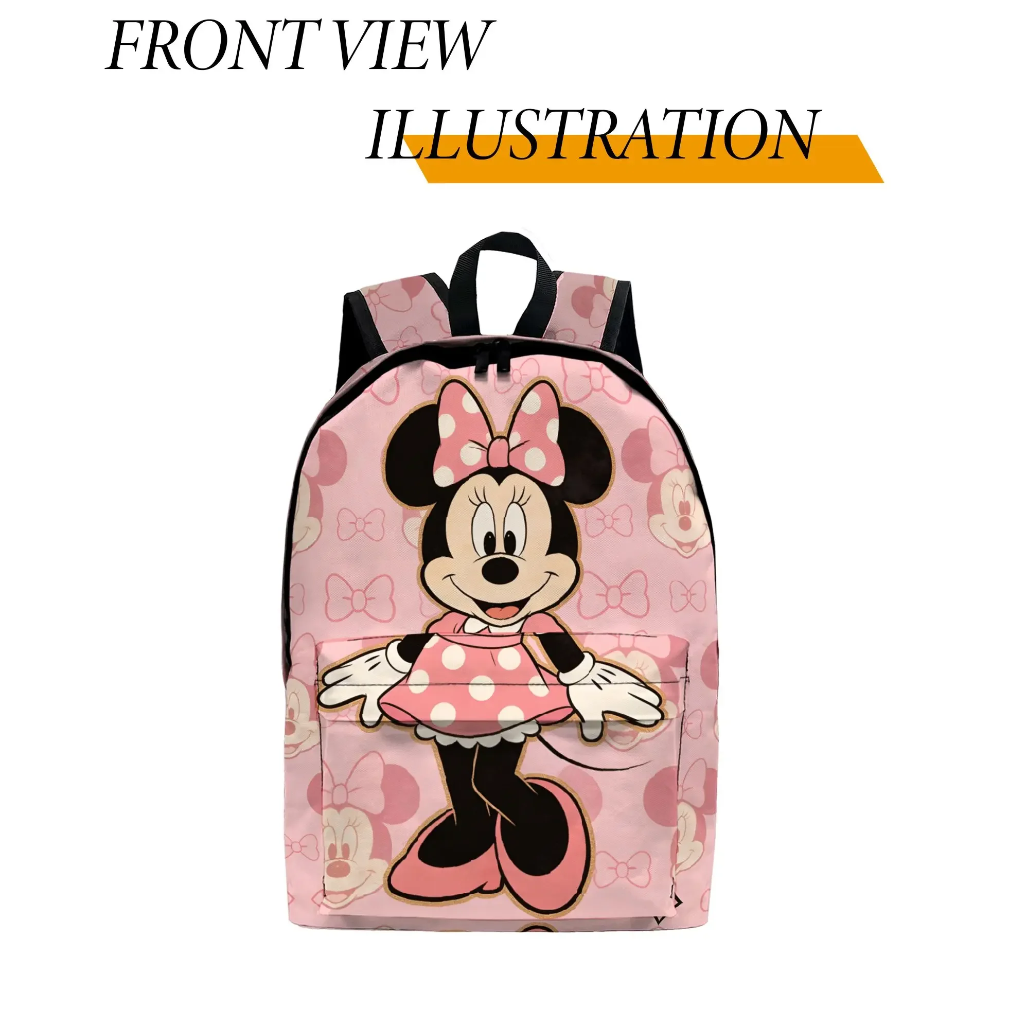 

1pc Minnie Mouse Printed Design Backpack, Fashionable and Simple, Unisex, Large Capacity, High-Quality Gift