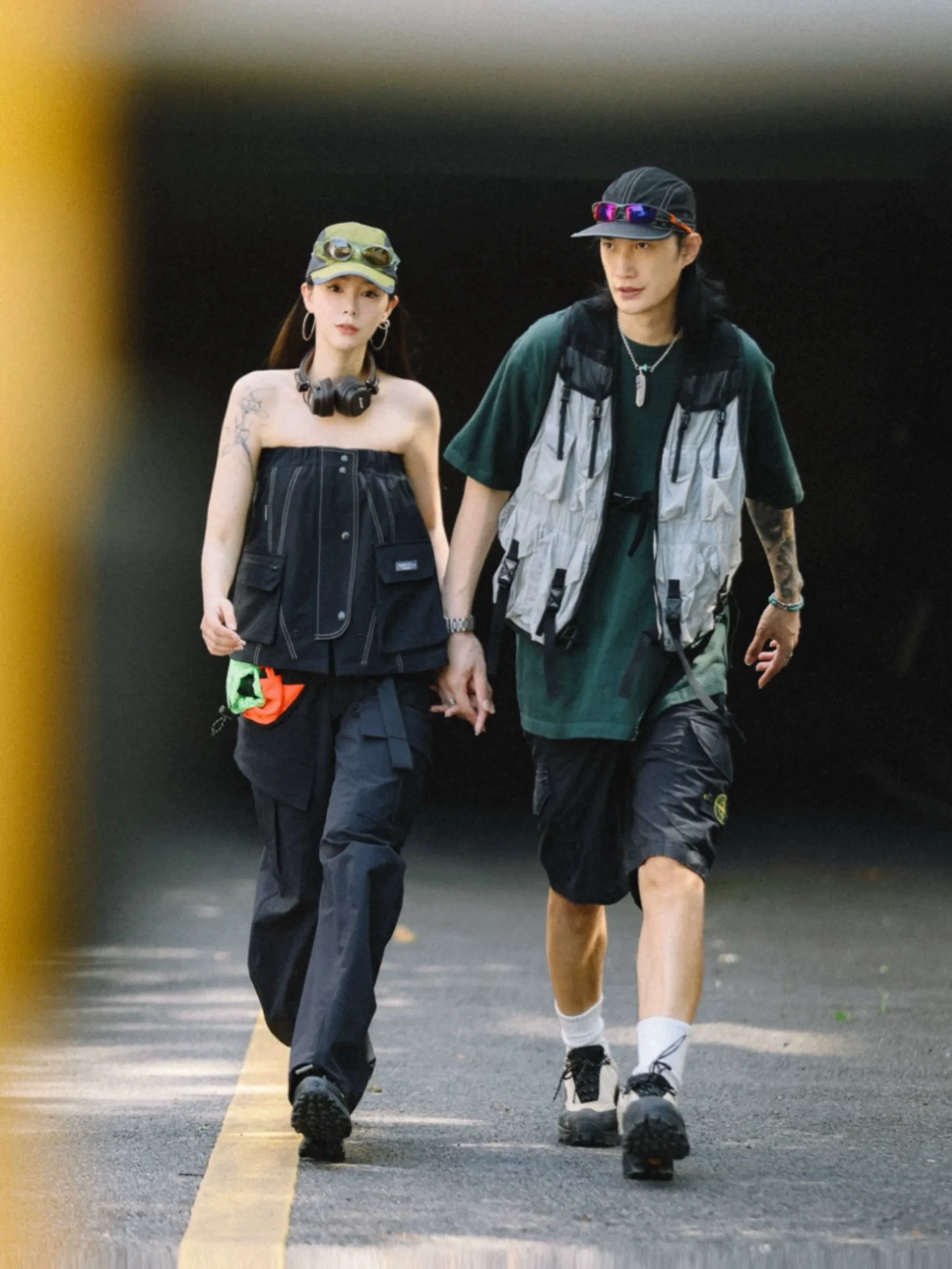 

Slimming Scythe Pants Outdoor Multi-ket Versatile Long Trousers K2544 Faionable Workwear Sle l Waist Zipper Closure