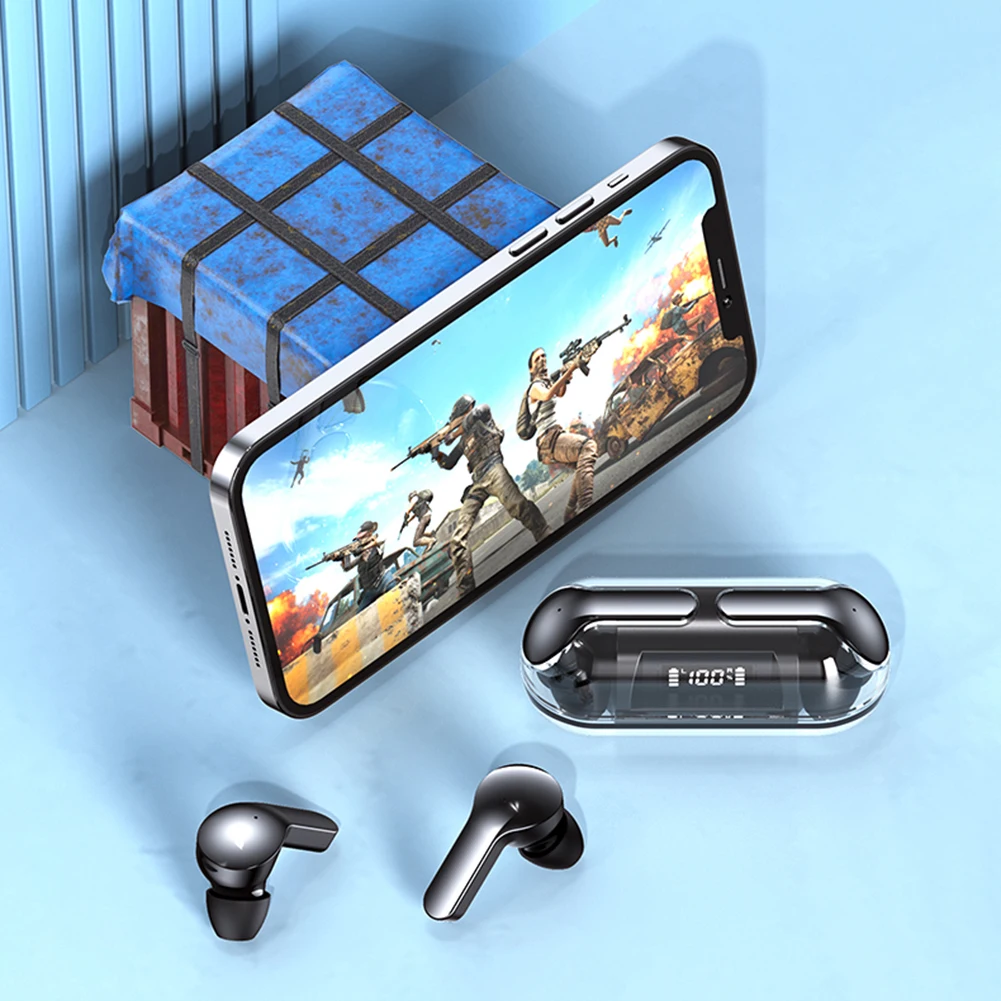 

Наушники Space Capsule, прозрачные наушники-вкладыши с LED-дисплеем, Bluetooth-совместимые, 5.3, игровые, спортивные наушники